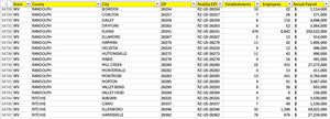 NAICS 2022 - 00  Zip Code Totals