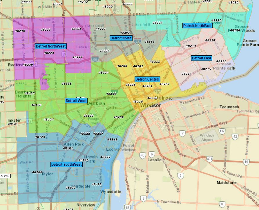 Michigan Map Image Zip Code Map