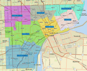 RealZips GeoData - Detroit Michigan Neighborhoods - by Zip