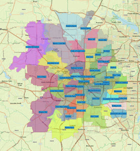 RealZips GeoData - Fort Worth Texas Neighborhoods - by Zip
