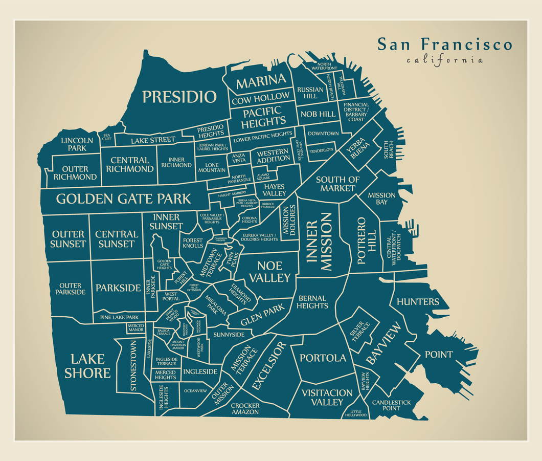 RealZips GeoData - San Francisco Neighborhoods - by Zip